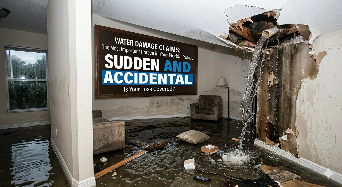 Water Damage Claims in Florida: Why "Sudden and Accidental" Is the Most Important Phrase in Your Policy