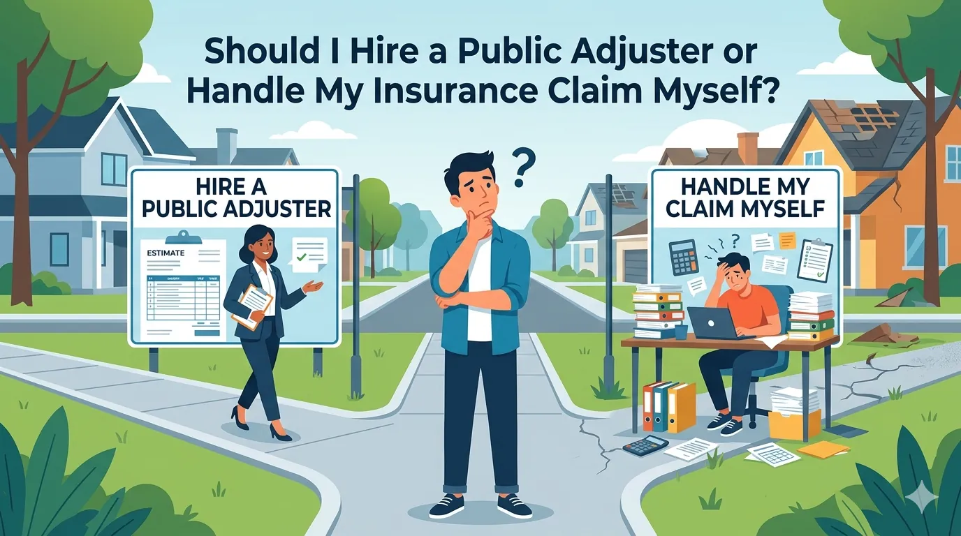 Should I Hire a Public Adjuster or Handle My Insurance Claim Myself?